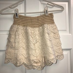 Urban Outfitter Lace Layered Shorts